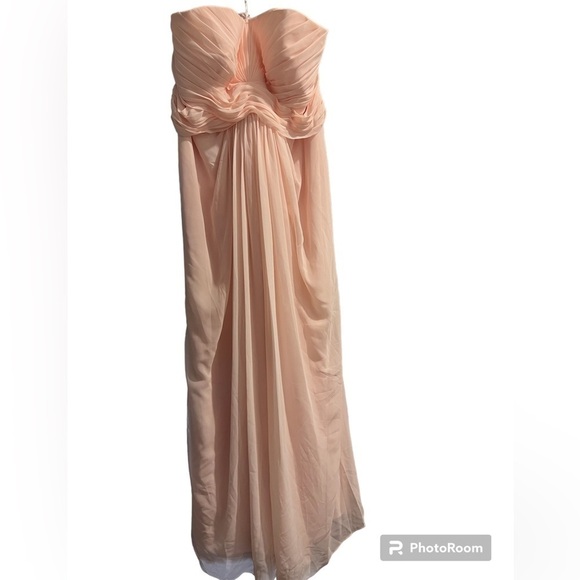 EUC David's Bridal dress size 20 light pink bridesmaid - Picture 5 of 15